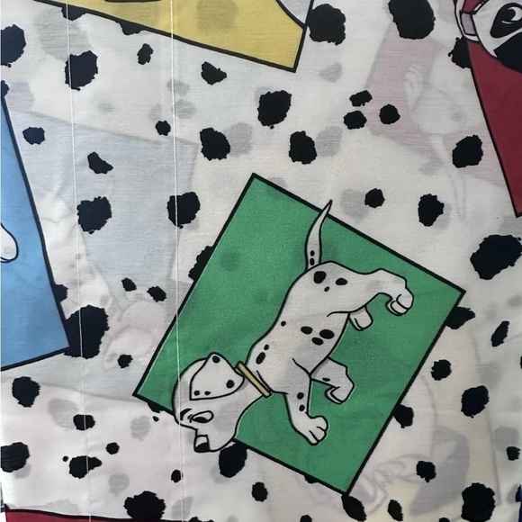 Vintage Disney 101 Dalmatians Bibb Company 82×63" Pocket Panel Curtain Valance - Picture 2 of 5
